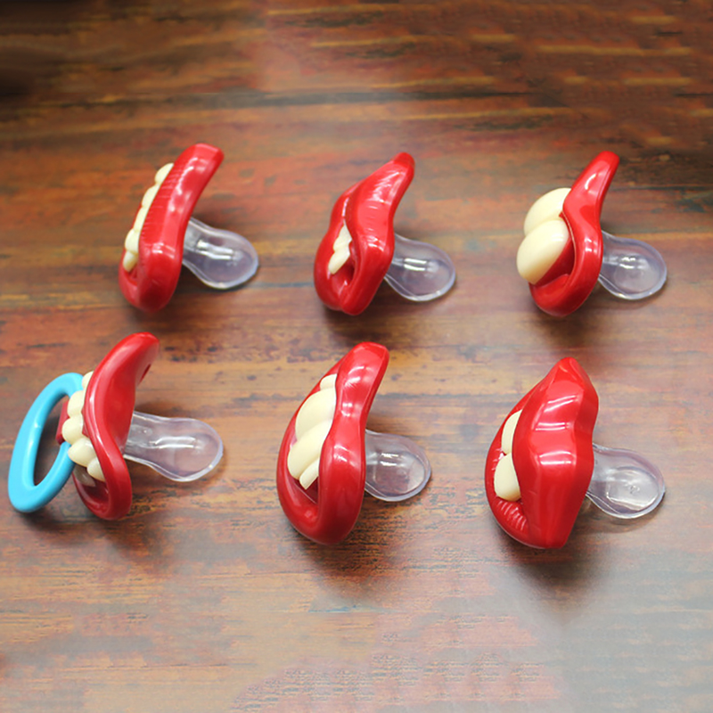 Funny Lips Teeth Toddler Baby Silicone Dummy Soother Teething Sleep Pacifier_voghion.com