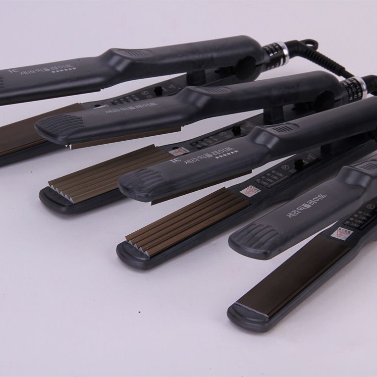 Corn Temperature Adjustable Electric Wheat Spike Hair Wave Curling Iron Straightener_voghion.com