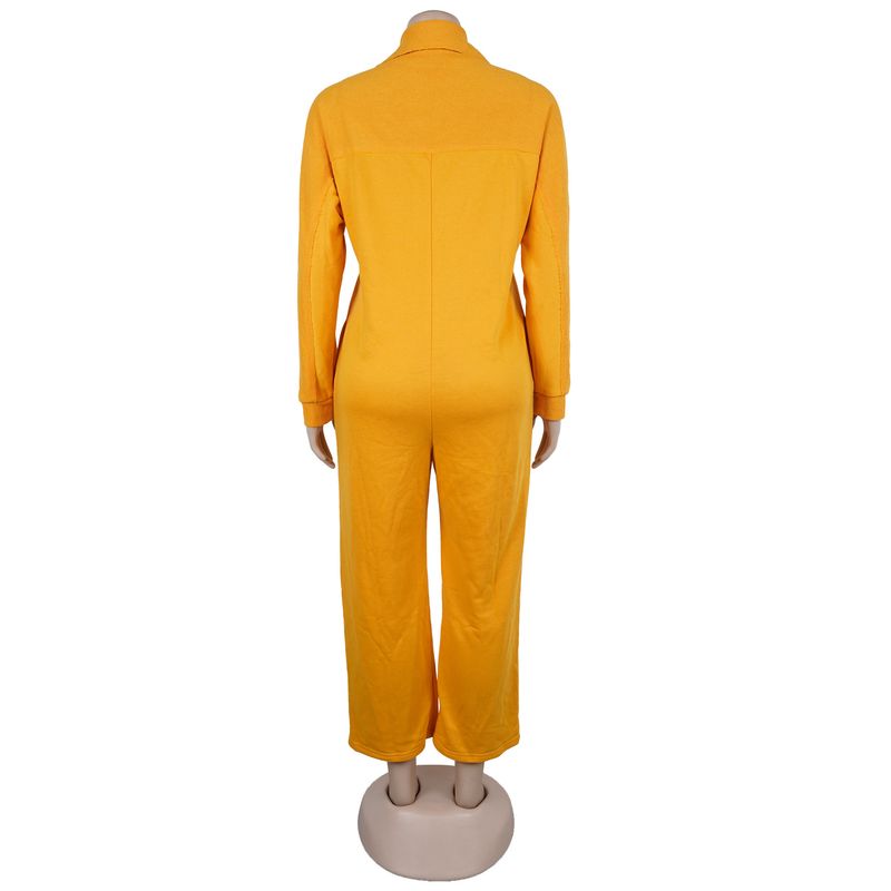 Combinaison en jean oversize – Combinaison décontractée à jambes larges avec col à revers, tenue une pièce streetwear_voghion.com