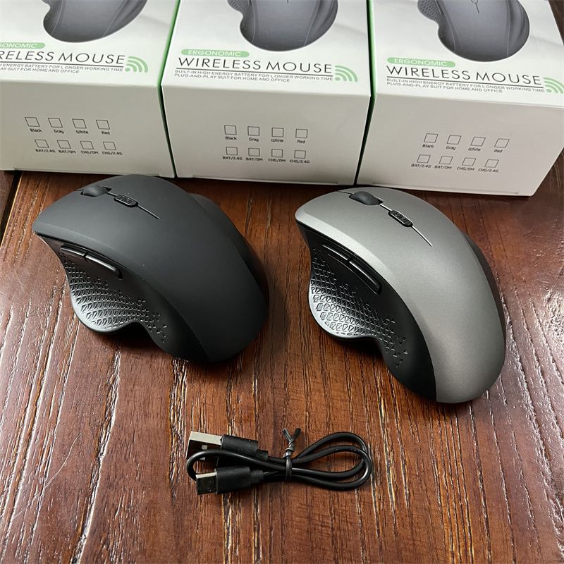 J'adore cette souris ergonomique rechargeable, double mode, sans fil, Bluetooth, neutre, pour le bureau et les jeux_voghion.com