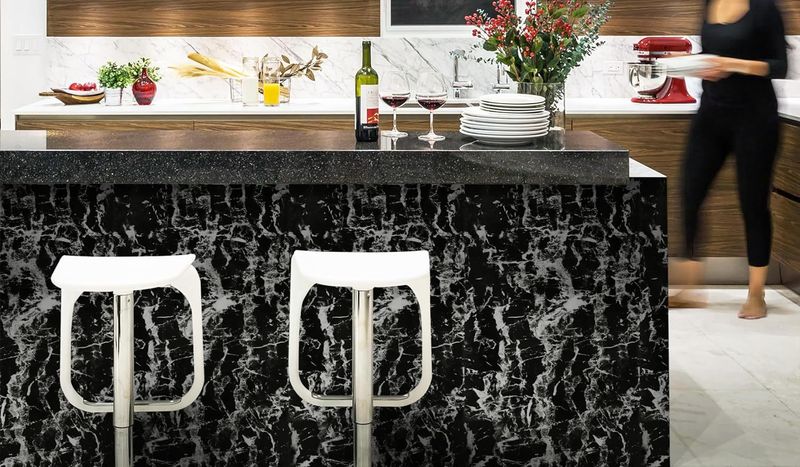 Yancorp Marble Contact Paper Black Peel And Stick Wall_voghion.com