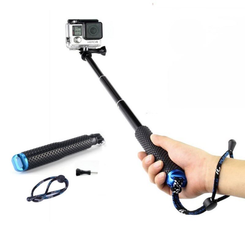 Music Festival 19 Portable Extendable Monopod Handheld Pole SP Waterproof Anti-slip Bumping Handle Selfie Stick for Gopro Action Sports_voghion.com