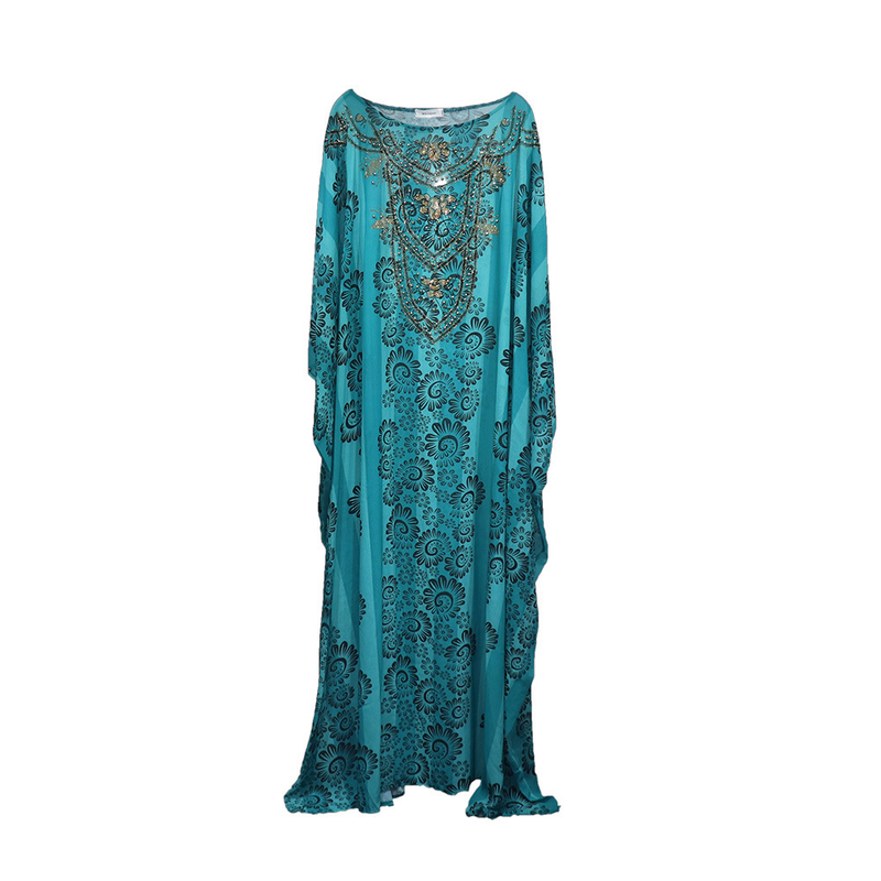 Vêtements pour femmes robe robe en mousseline de soie diamant chaud et perles de canon avec jupe intérieure élastique source prêt stock_voghion.com