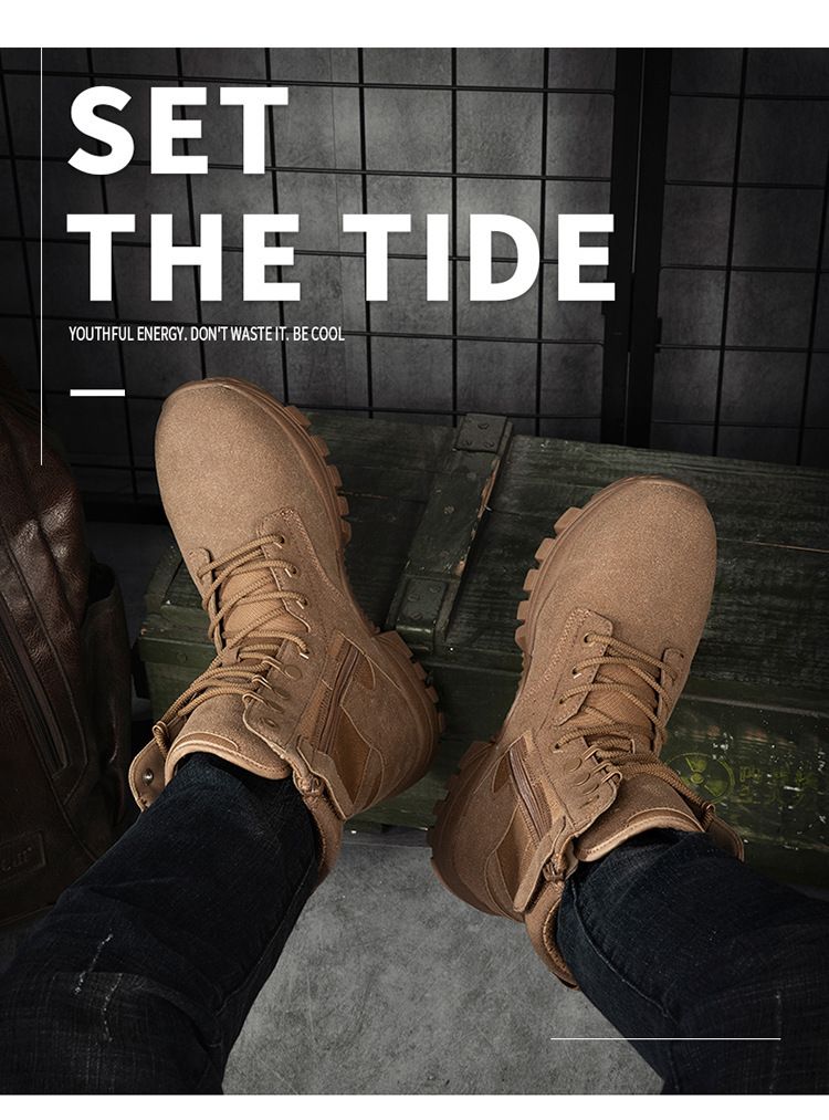 Combat Boots High Top Backcountry Hiking Boots Men's Desert Boots Hiking Men's Boots Field Boots_voghion.com