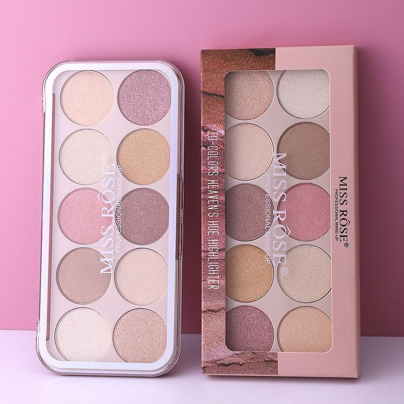 MISSROSE Natural Brightening Rouge Blush Palette Facial Contouring Pearlescent Fine Glitter Highlighter One Piece Palette Makeup_voghion.com