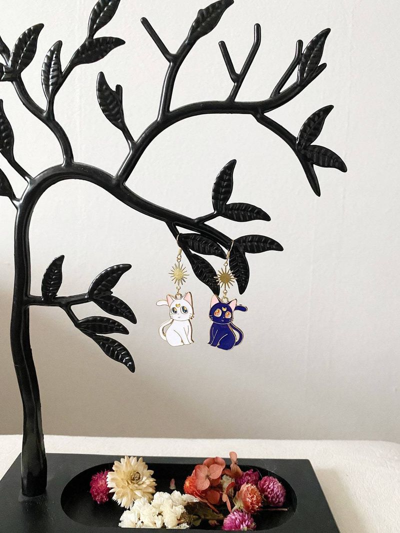 Gioielli e accessori Orecchini a forma di gatto con simpatici cartoni animati_voghion.com