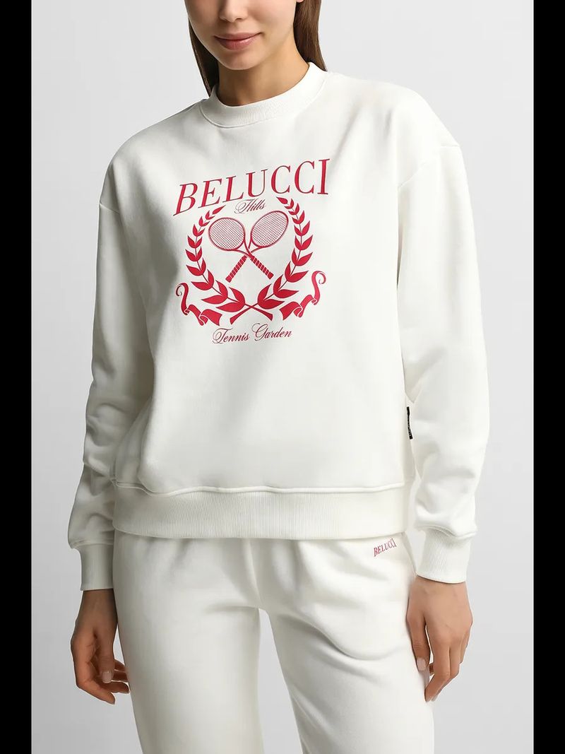 Casual, Versatile, Sporty, Niche Tennis Print, New American Style For Autumn And Winter, Perfect For Commuting, Crew Neck Sweatshirt_voghion.com