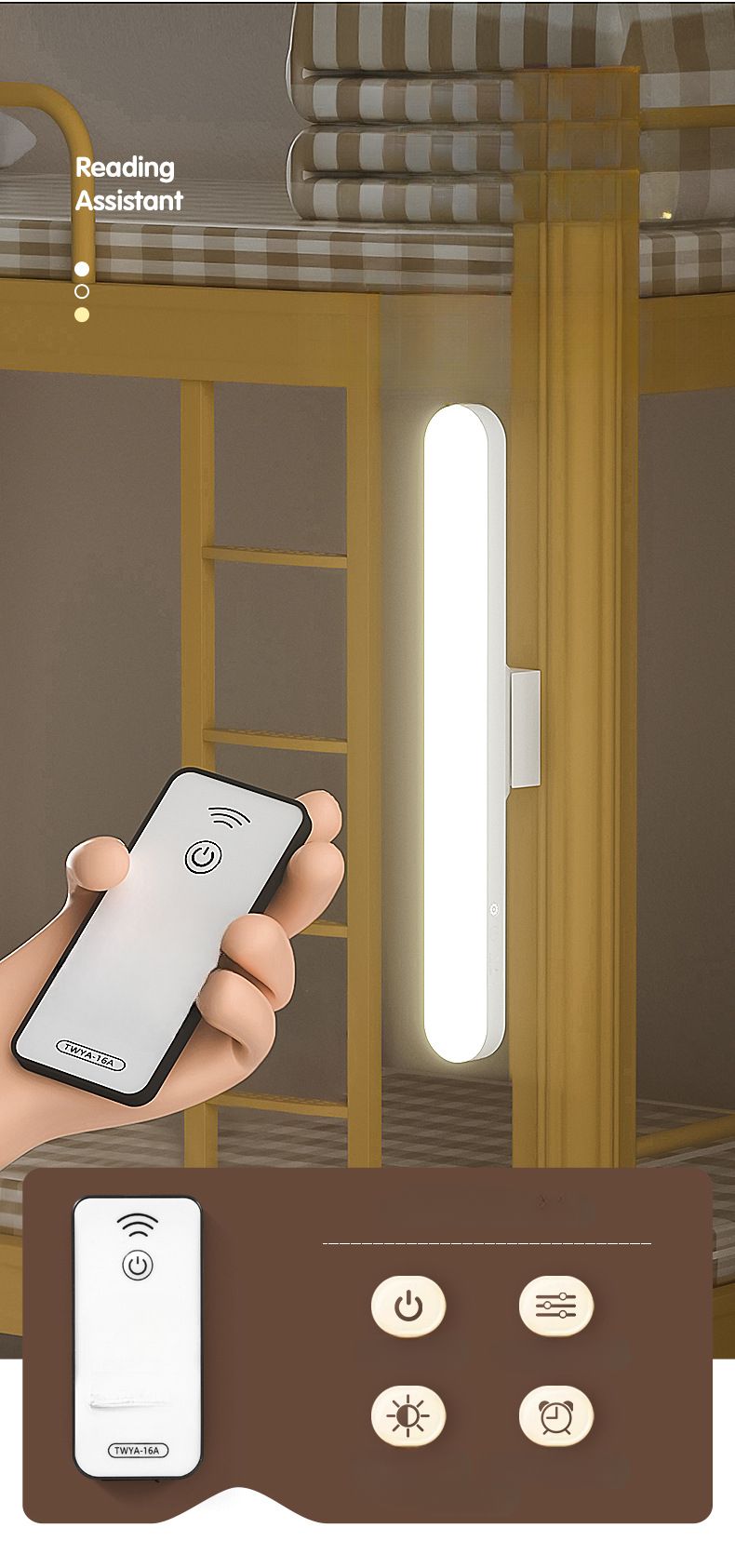 LED Cool Dormitory Student Study Desk Eye Protection Lamp Magnetic Adsorption Rechargeable Night Light_voghion.com