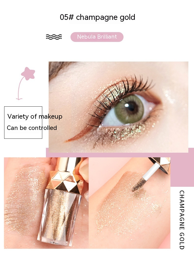 YANQINA Liquido lucido Perla Lucentezza Polvere Colore Trucco Ombretto monocromatico Cosmetici_voghion.com