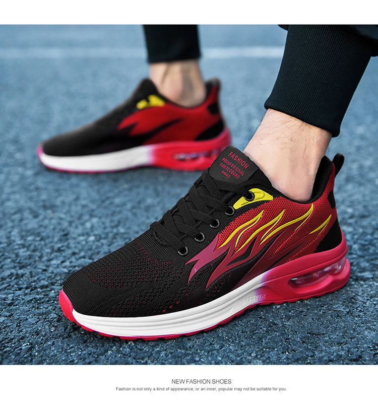 Men's Flame Cushion Running Shoes - Lightweight & Breathable With Soft Sole For Maximum Comfort (Trend Shock Absorption Gym & Jogging)_voghion.com