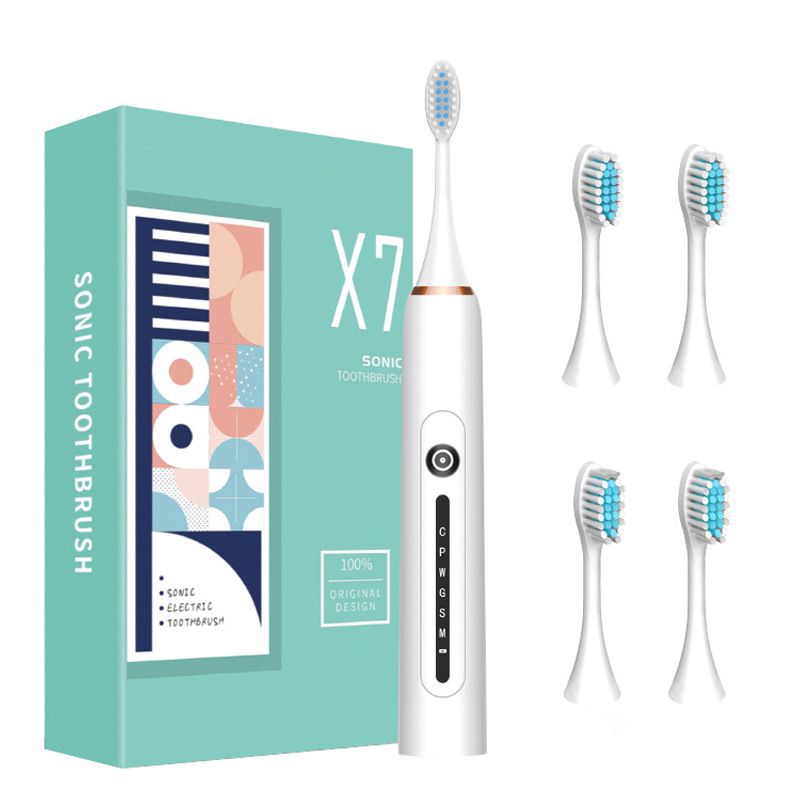 6-speed 4-head Sonic Toothbrush For Adults With Waterproof Charging_voghion.com