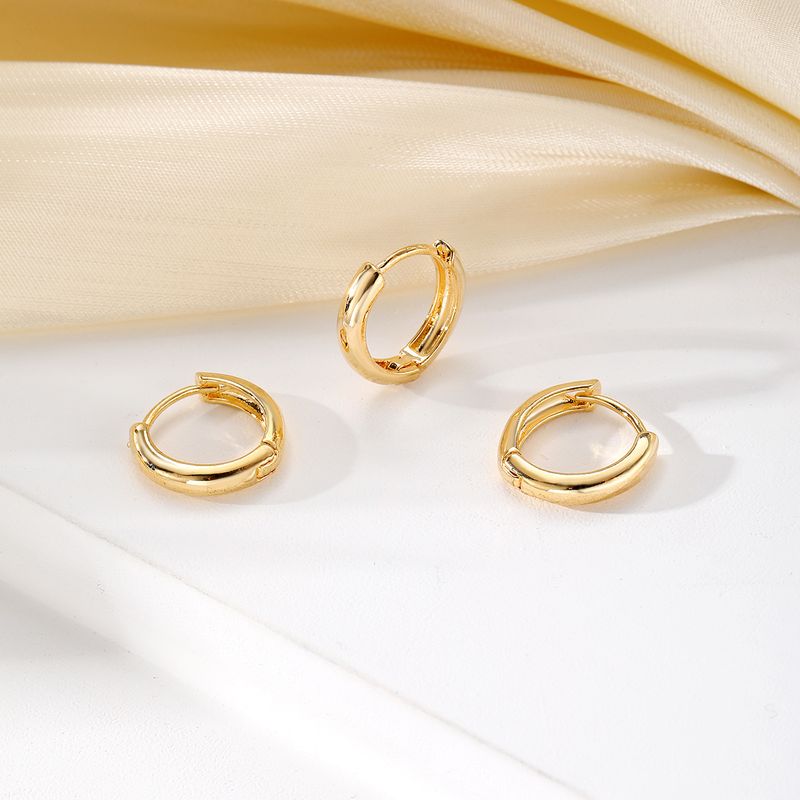 GEOMETRIC TRIO - Alloy Hoop Earrings Set (High-End Minimalist Jewelry, Retro Personality Design)_voghion.com