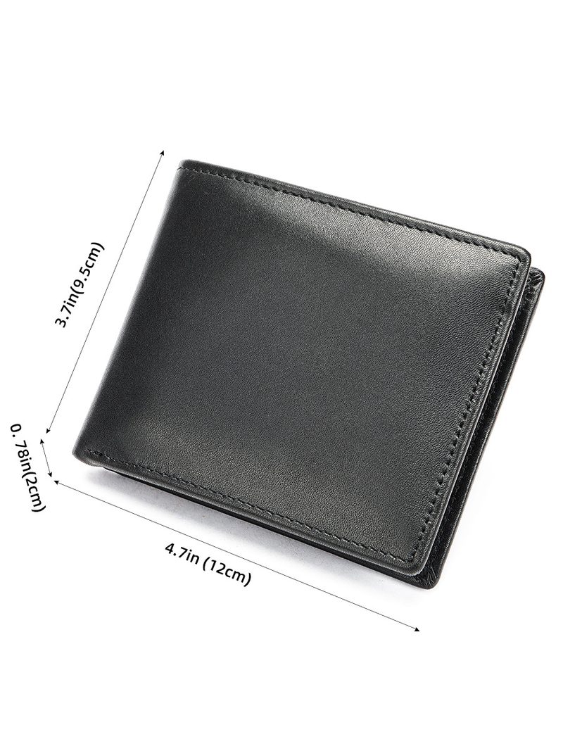 Geldbörse Herren-Kurzschluss-Oberschicht-Rindsleder-Herrenleder-handgemachte authentische Geldscheinklammer-Herren-Münzbrieftasche_voghion.com