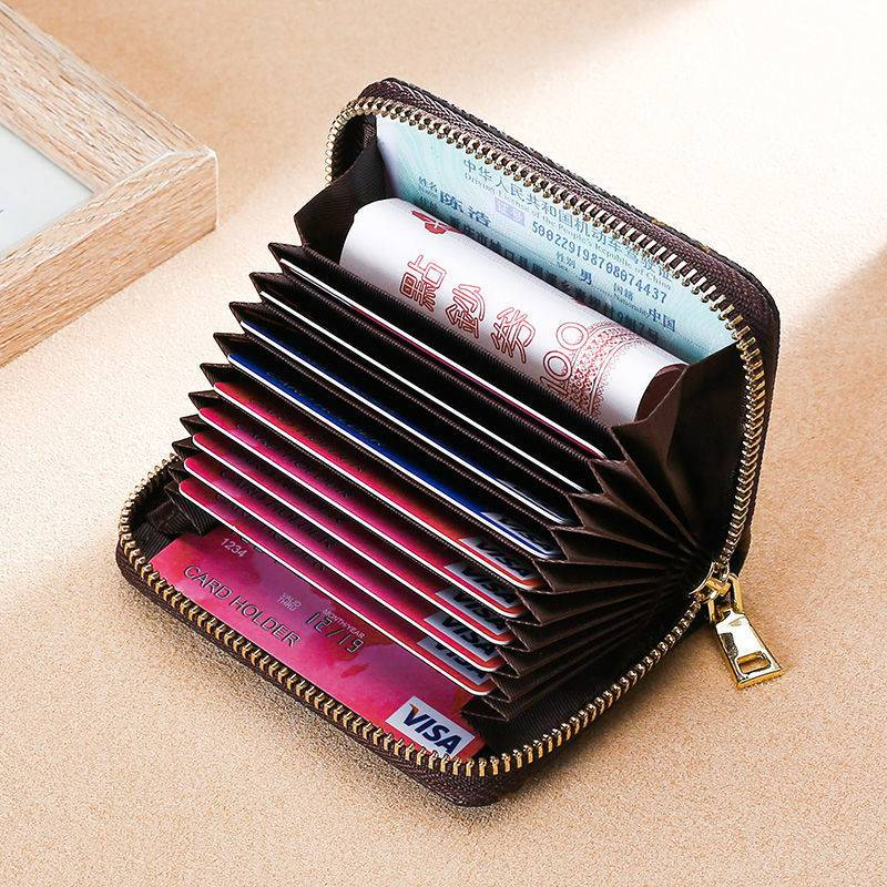 Organ card bag multi-card card holder large capacity certificate driver's license compact card sleeve multi-functional leisure purse_voghion.com