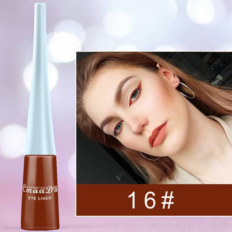 Colored eyeliner pencil Eyeliner Cool black liquid easy to dry and not smudge_voghion.com