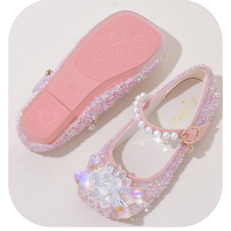 Mädchen einzelnen schuhe frühling und herbst neue weiche sohlen baby glas schuhe Mode kleines mädchen prinzessin leder schuhe kinder bean schuhe_voghion.com
