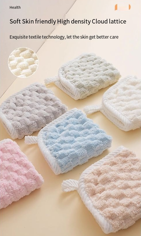 Strictly Selected Popular Cloud Grid Absorbent Quick Drying Coral Fleece Bath Towel Couple Thick Soft_voghion.com