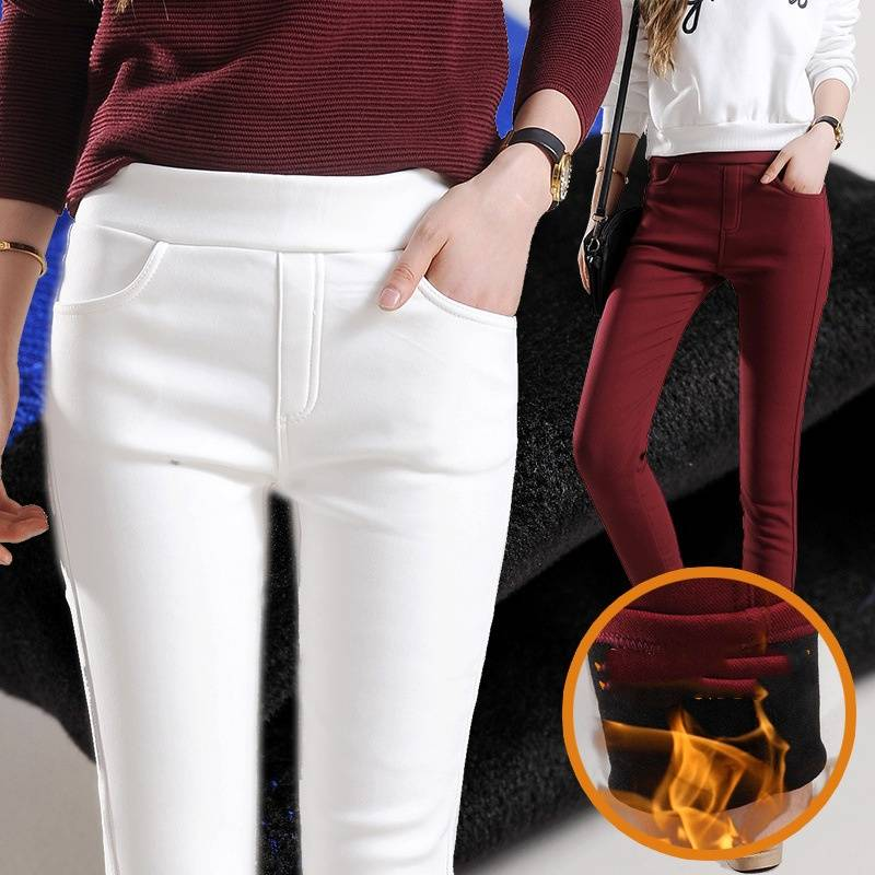 Abbigliamento da donna Leggings morbidi e ispessiti per abbigliamento esterno Pantaloni attillati_voghion.com