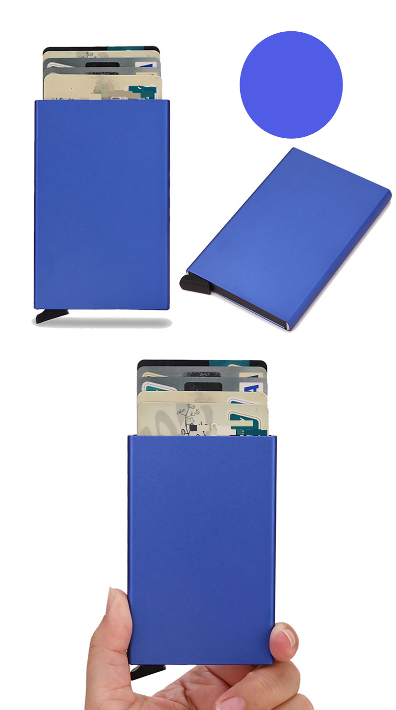 Portapassaporti e portafogli in metallo, porta carte automatico pop-up per uomo e donna, porta carte antifurto, porta carte antismagnetizzazione, porta carte_voghion.com