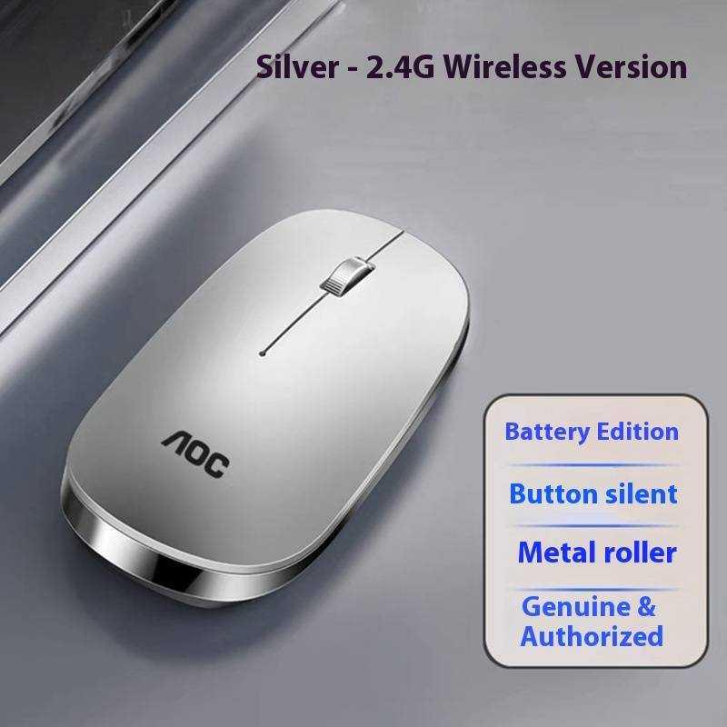 MS201 Wireless 2.4G Optical Silent Mouse, Ultra-Slim Ergonomic Design For Laptop & Desktop, 3 Adjustable DPI (1000/1600/2400), 10M Range, USB Receiver_voghion.com