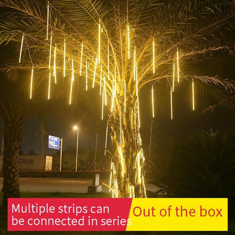 Luci a LED a energia solare per pioggia di meteoriti, luci fatate da esterno impermeabili per giardino, patio, decorazione per alberi_voghion.com