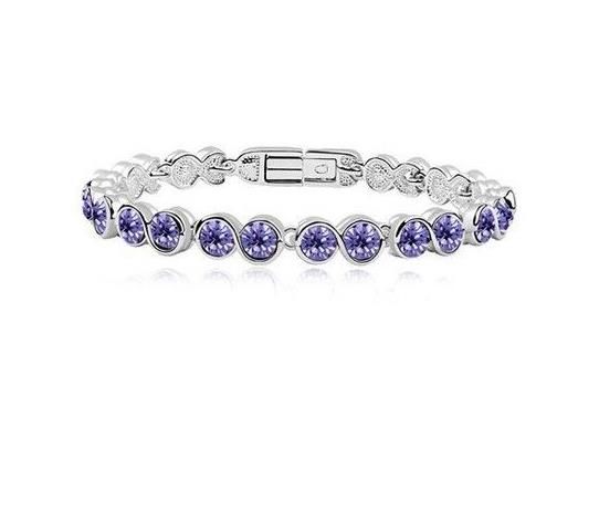 Heiße Verkäufe 18 Karat Platin Überzogene Armbänder Österreichischen Kristall Mode Custome Mädchen/Frauen Schmuck Für Woimen Großhandel_voghion.com