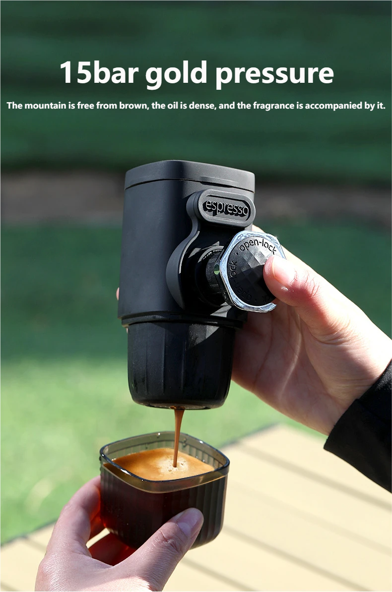 Macchina per caffè espresso portatile a cialde pressate a mano, piccola macchina per caffè espresso italiana, per casa, viaggio e all'aperto_voghion.com