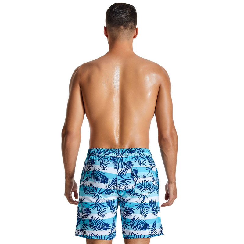 Sommar 2-i-1 strandbyxor för män i två lager med tryckta sportkvartsbyxor i mesh, snabbtorkande och vattentät_voghion.com