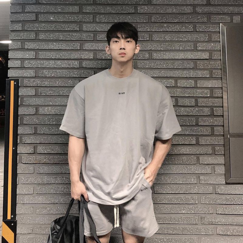 Summer New Muscle Sports Men's Running Training Basketball Equipment Loose Casual Clothing Short Sleeved T-shirt_voghion.com