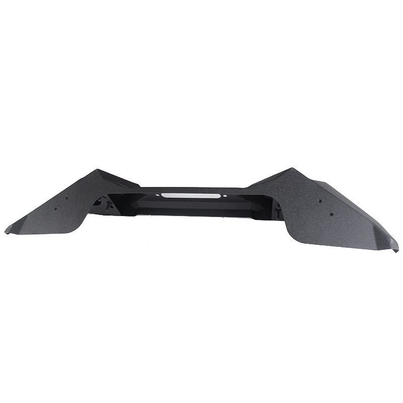 X Style Front Bumper With Winch Plate Compatible With Wrangler JK (2007-2018) & JL (2018+)- Heavy Duty Black Textured Manganese Steel Construction, Perfect For On And Off-Road Used_voghion.com