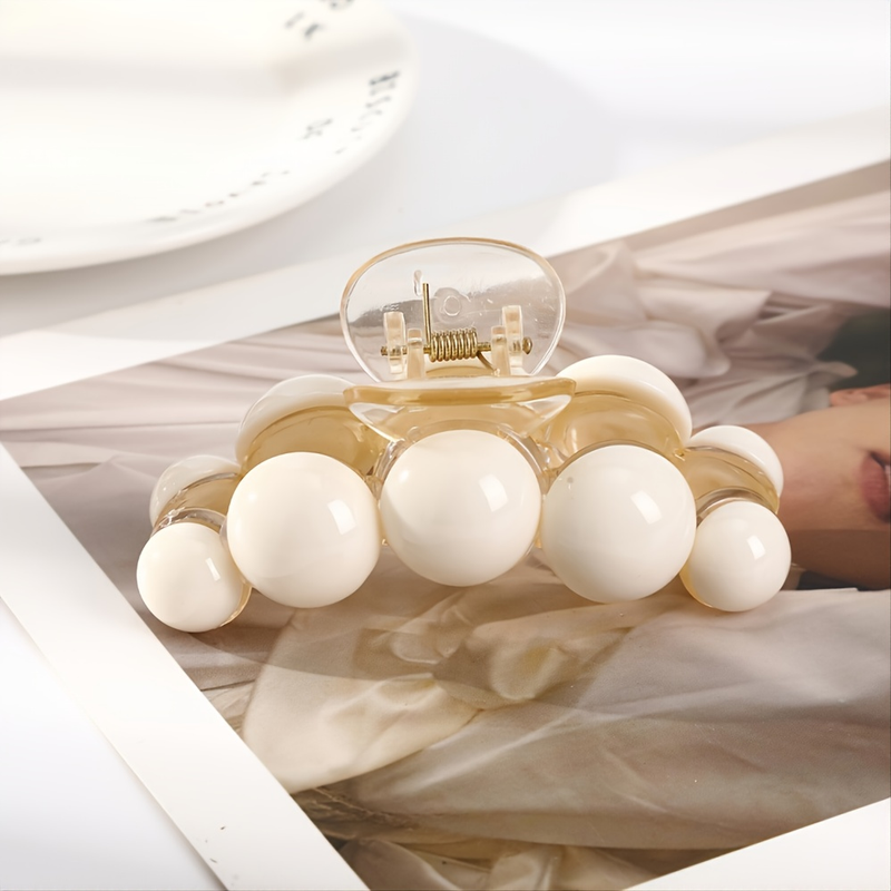 1 pz elegante fermaglio per capelli a forma di palla lucida - fermaglio per coda di cavallo antiscivolo a forma di artiglio di squalo per donne e ragazze_voghion.com