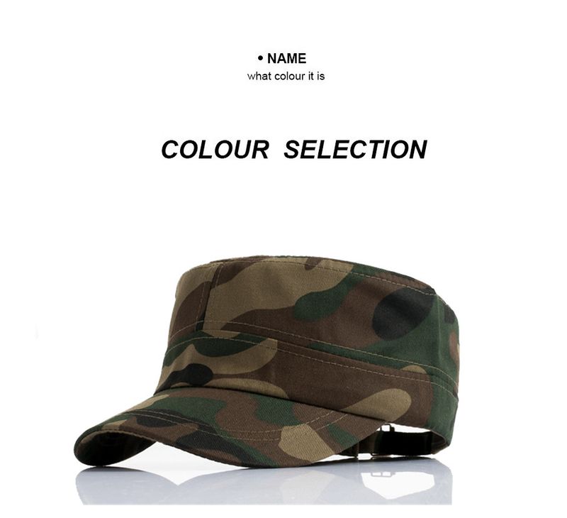 Foreign Camouflage Military Fashionable And Versatile Casual Hat, Flat Top Hat_voghion.com