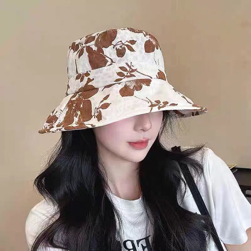 Summer New Foldable Sunshade Sunscreen Sun Hat UV Protection Printed Bucket Hat_voghion.com