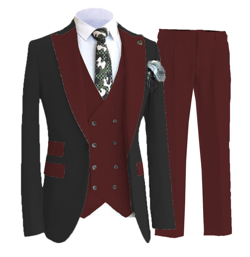 Ropa de hombre, traje de pelo para hombre, vestido de boda para novio, traje de actuación para cantante joven presentador, vestido de padrino_voghion.com