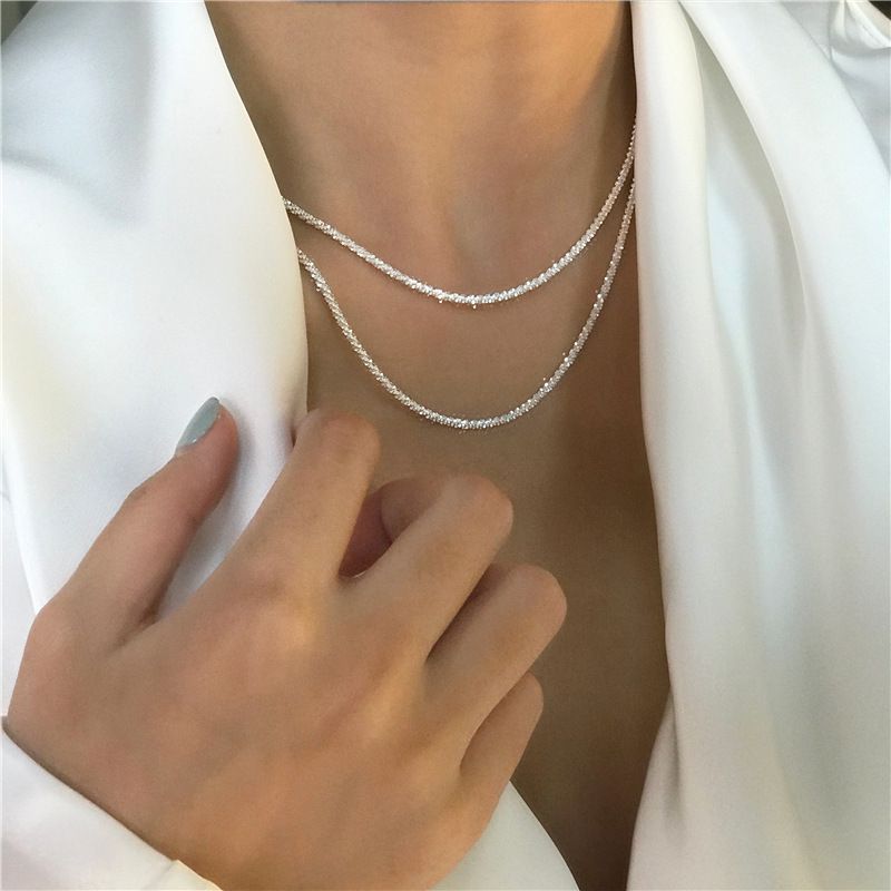Nuovi arrivi 2025 Collane con ciondolo in argento e collane con chiave a catena lucida da donna, gioielli da sposa, regali di compleanno, alla moda_voghion.com