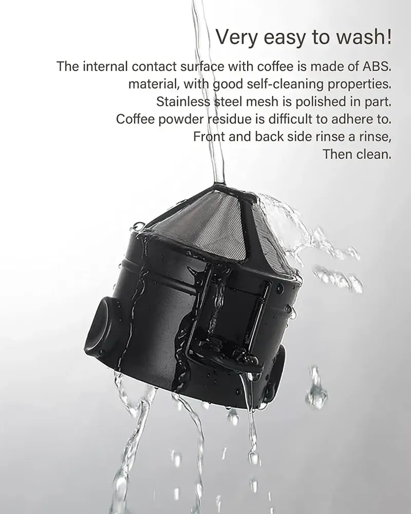 Tragbare Kaffeemühle mit Holzmaserung, Edelstahlkurbel, manuelle, handgefertigte Kaffeemühle, Mühle, Küchenwerkzeug, Mühlen_voghion.com