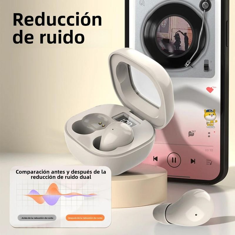 Mini auricolari wireless TWS Blutooth 5.3 Stro HIFI riduzione del rumore per iPhone Xiaomi con microfono e ricarica_voghion.com