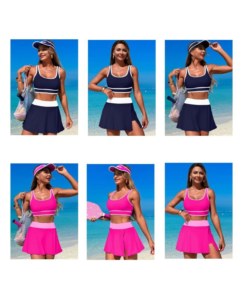 Vêtements pour femmes, jupe de sport de plage, maillot de bain fendu_voghion.com