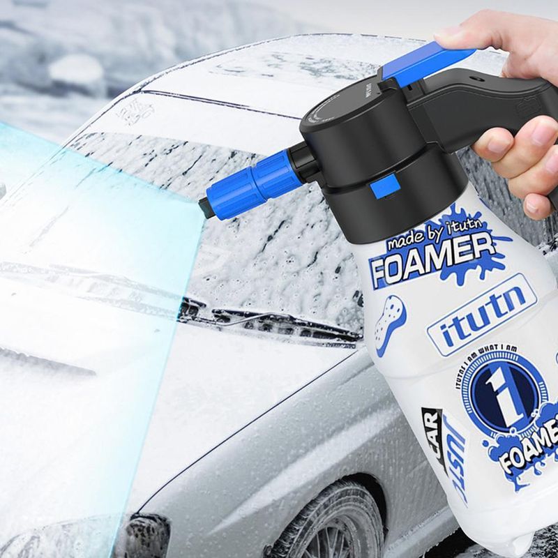 Elektrilise vahuga juhtmevaba laadimine Spetsiaalne kõrgsurve Pa-poti ventilaatorikujuline kastekannu kujuline aiatööriist autopesuks_voghion.com