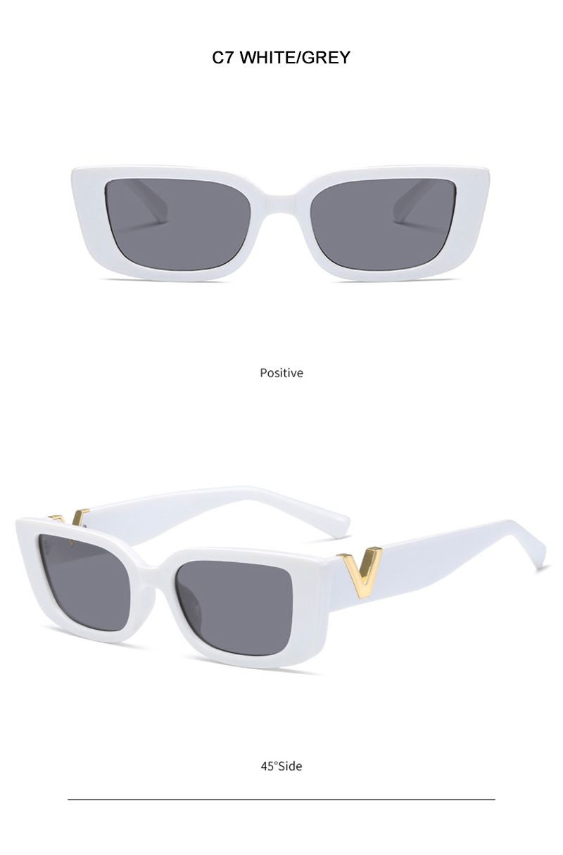 Fashion Cat Eye Sonnebrëller Fraen V Sonnebrëller Fir Dammen Classic Rectangle Driving Shade_voghion.com