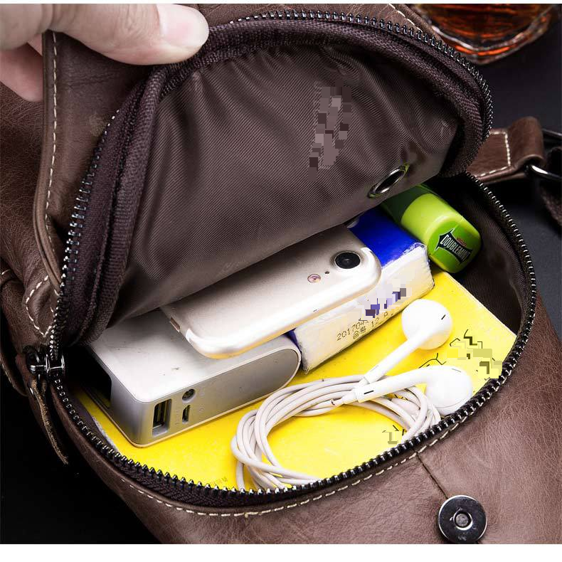 Lederwaren Herren einzelne Schulter Crossbody Brusttasche Retro erste Schicht Rindsleder große Kapazität weiches Leder kleine Tasche Brusttasche_voghion.com