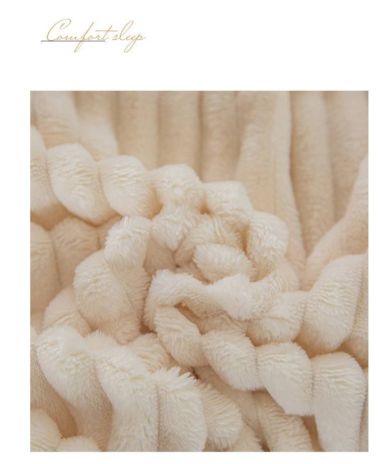 Coperta in flanella di peluche morbida al tatto, tinta unita, spessa, con motivo a pois, copridivano in pile, coperta per aria condizionata_voghion.com