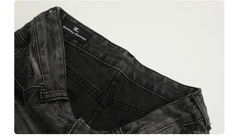 Pantalon en jean droit évasé haut de gamme pour homme, style rétro tendance, délavé, ancien_voghion.com