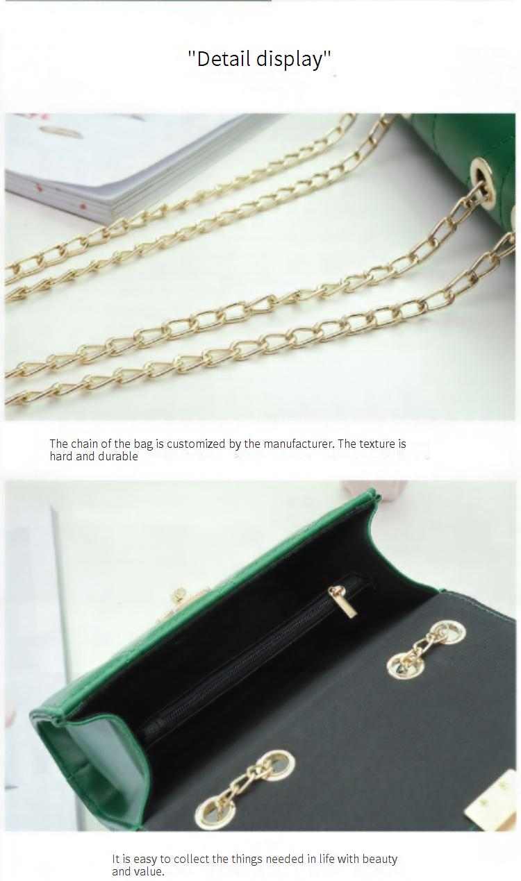 Borsa a tracolla quadrata mini estiva da donna - Borsa a tracolla con tracolla a catena (alla moda e versatile per le donne)_voghion.com