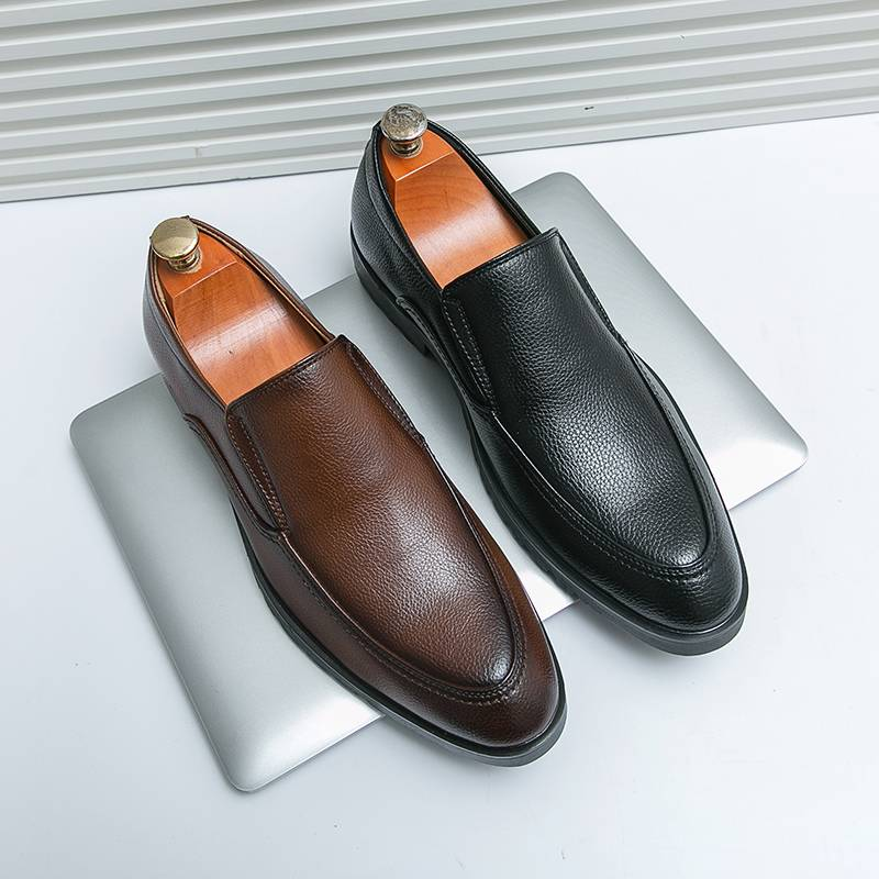 Neue, hochwertige, spitze Freizeitschuhe aus Leder für Herren, Hochzeitsschuhe mit Bullock-Fransen, ein Slip-on-Rindsledersohle, Stylist-Modeschuhe_voghion.com