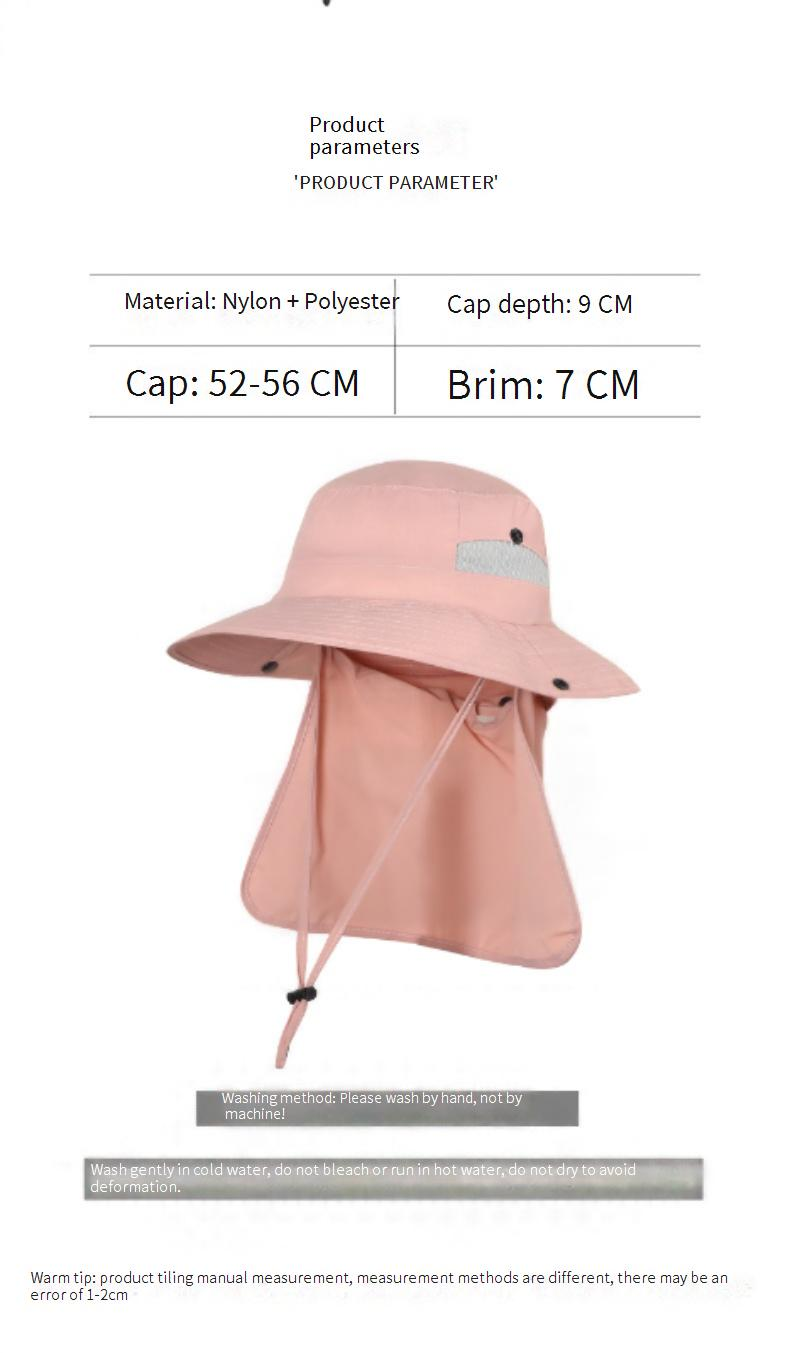 Kids Fisherman Hat With Detachable Neck Flap - Breathable & Foldable Sun Hat For Boys & Girls Outdoor Camping & Beach Activities_voghion.com