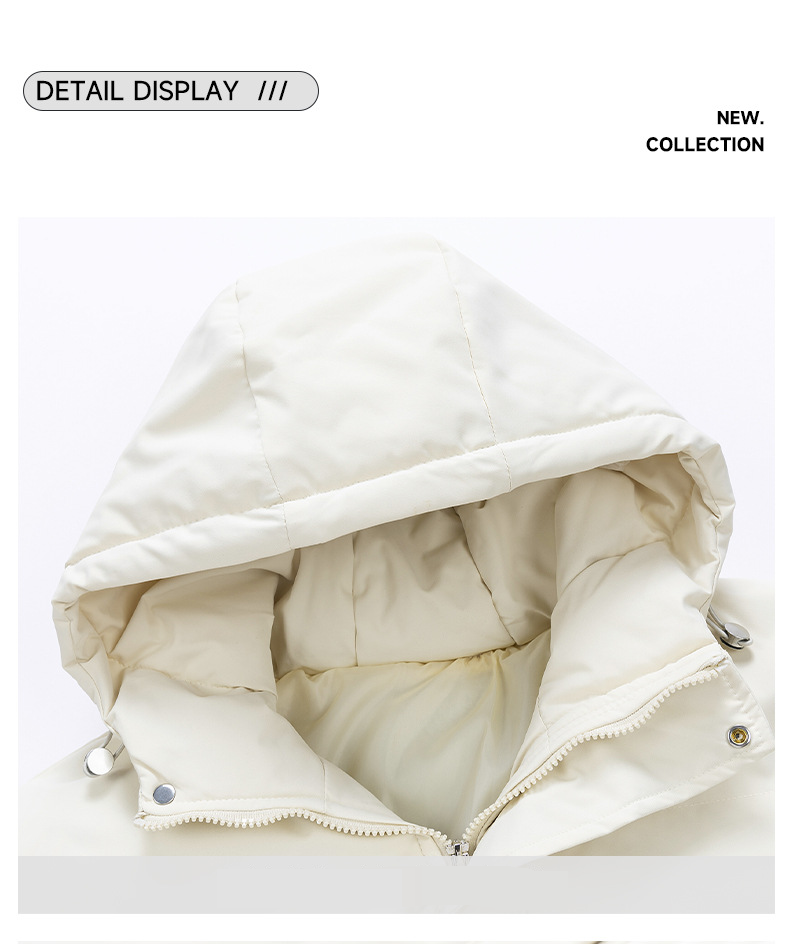 Herrenbekleidung, wattierte Winterjacke mit Kapuze, stylischer Oversize-Mantel, warmes Fleecefutter, leicht und bequem, mehrere Farben und Größen_voghion.com