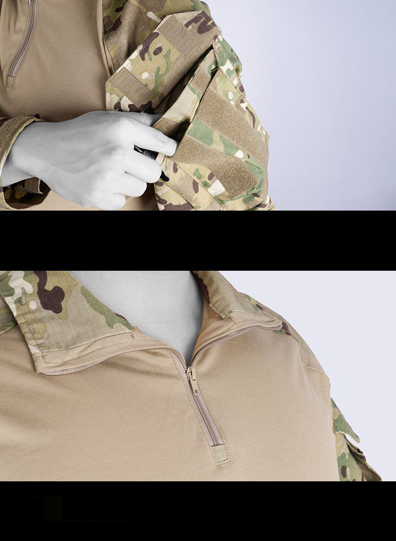 Atmungsaktives, elastisches, verschleißfestes Outdoor-Taktikanzug-Set für Herrenbekleidung – atmungsaktive, dehnbare Camouflage-Uniform für Outdoor-Training und Kampf_voghion.com