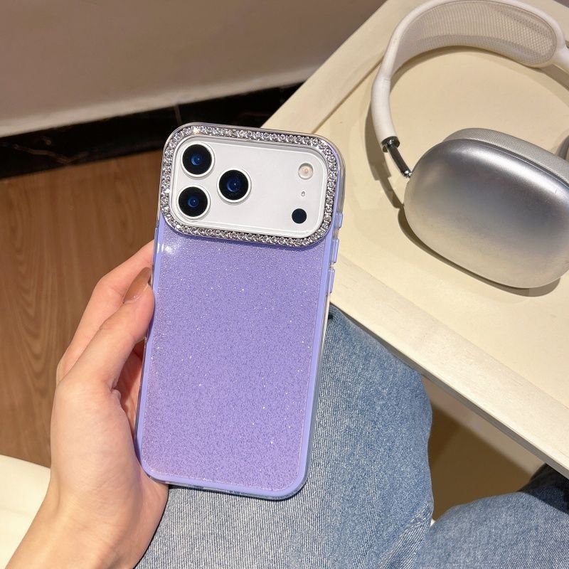 Neue Handyhülle mit Diamant-besetzter Linse und Glitzer für das iPhone 17 Pro Max – High-End-Stil – 16-teiliges Set – 15 Teile im Luxusdesign_voghion.com