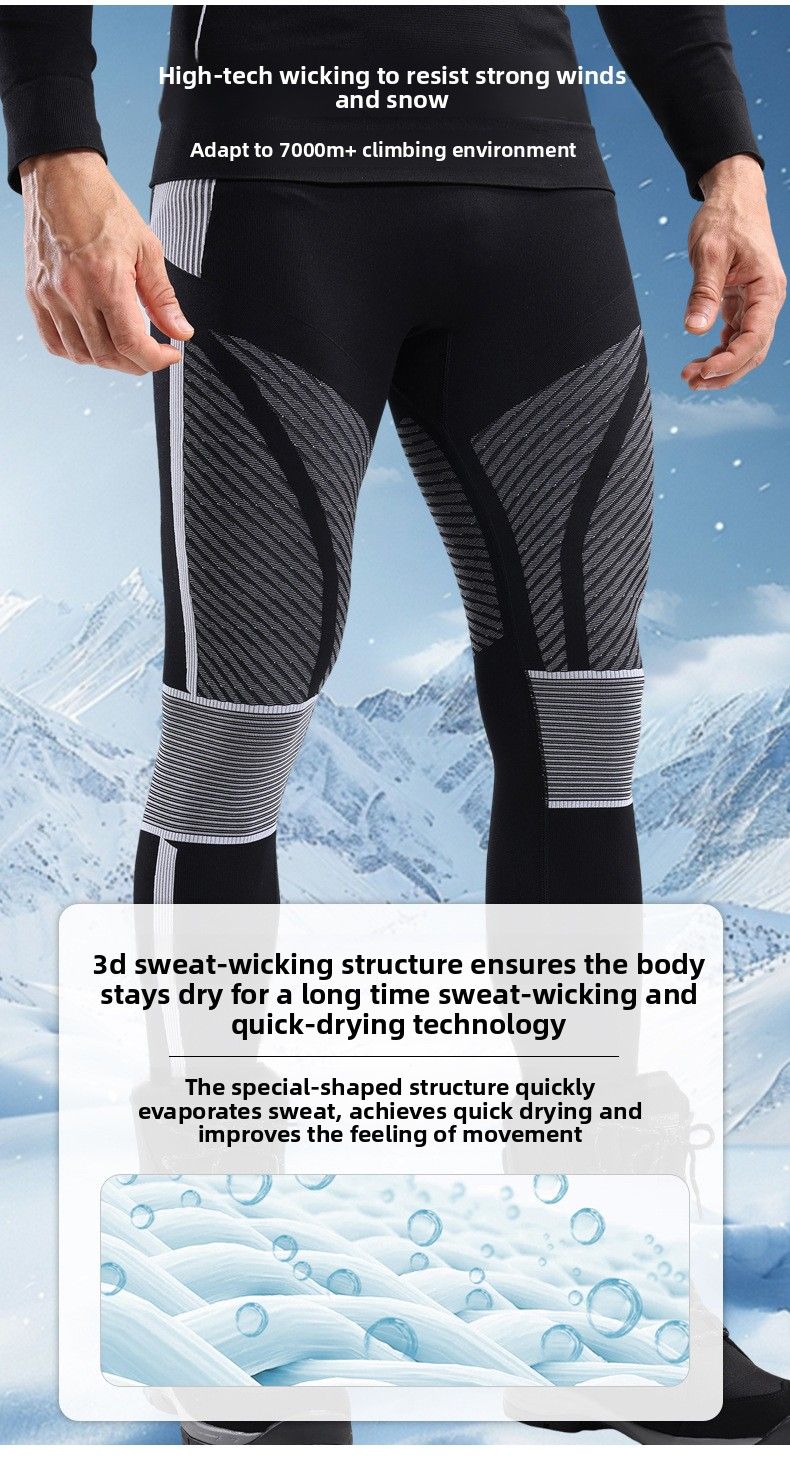 X-BIO New 4.0 Energy Gathering Enhanced Sports Ski Quick-Dry Men's Warm Close-Fitting Sweat-Wicking Compression Long_voghion.com